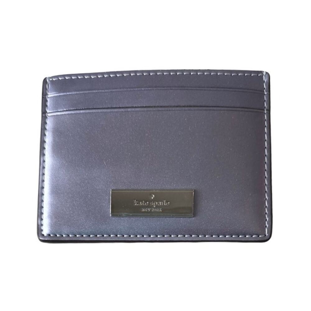 NEW Kate Spade Purple Kenzie Patent Fabric Small Cardholder KJ016 Candied Flower